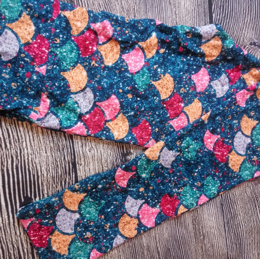 Mermaid Scale Yoga Waistband Leggings